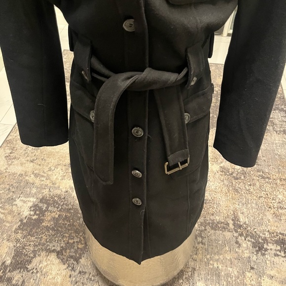 Fabulous size small esprit since 1968 coat black belted very sharp - Picture 9 of 17